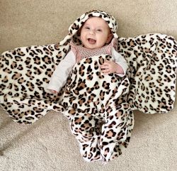 Leopard Nod Pod Baby Blanket